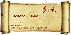 Juracsek Anna névjegykártya