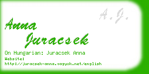 anna juracsek business card